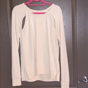 White cut out sweatshirt